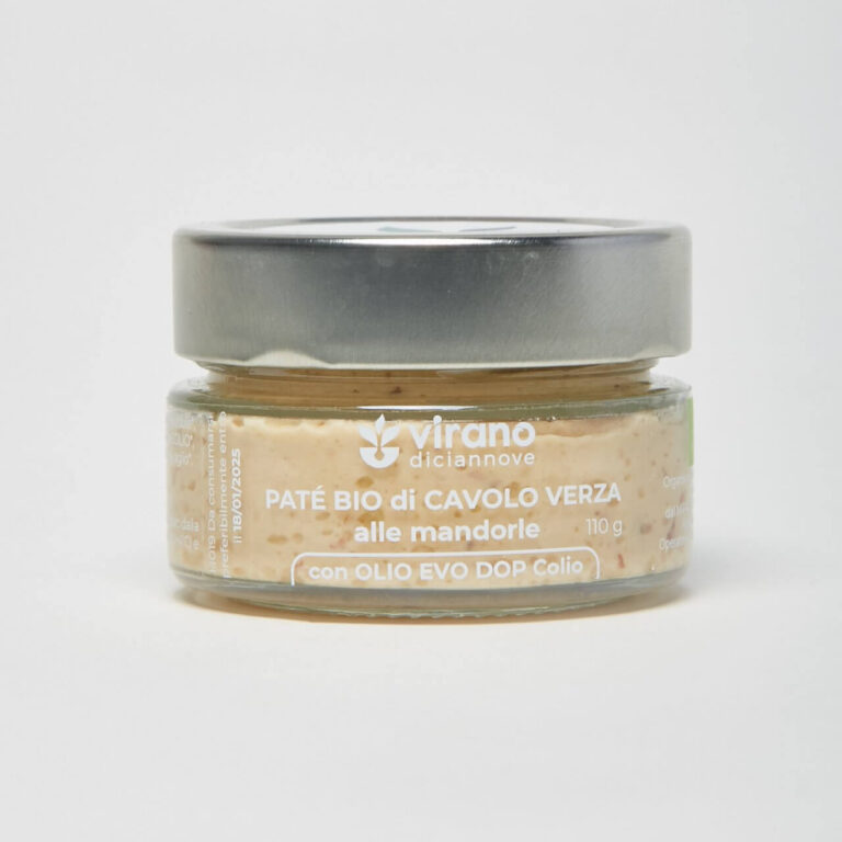 Pate di cavolo verza con mandorle BIO con olio evo Colio